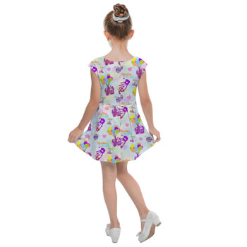 Girls Cap Sleeve Pleated Dress - Carl & Ellie UP Inspired