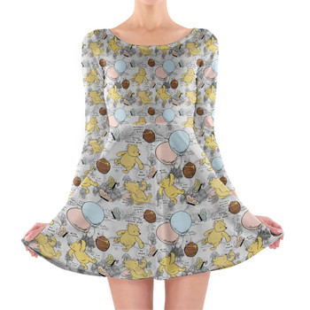 Longsleeve Skater Dress - Silly Old Bear