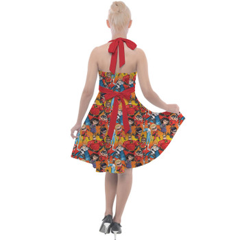 Halter Vintage Style Dress - The Incredibles Sketched