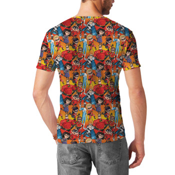 Men's Cotton Blend T-Shirt - The Incredibles Sketched