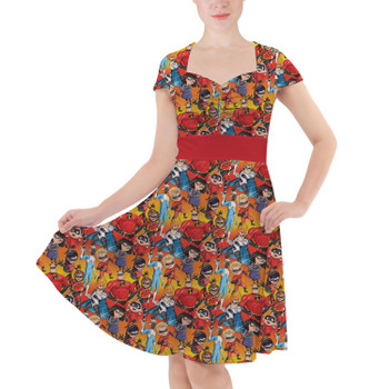 Sweetheart Midi Dress - The Incredibles Sketched