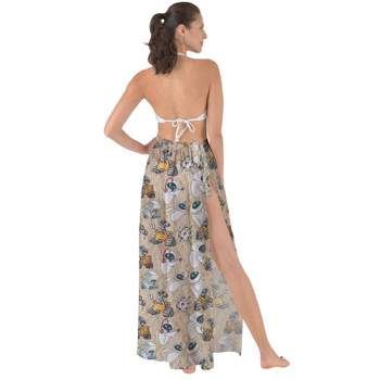 Maxi Sarong Skirt - Wall-E & Eve Sketched