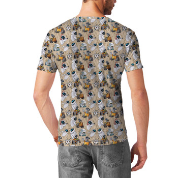 Men's Cotton Blend T-Shirt - Wall-E & Eve Sketched