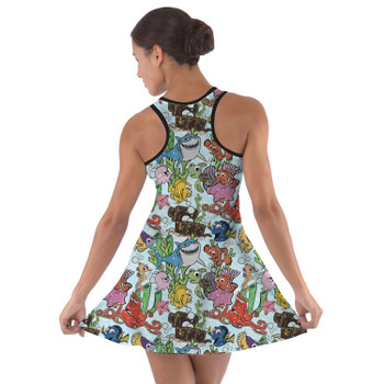 Cotton Racerback Dress - Fish Are Friends Nemo Inspired