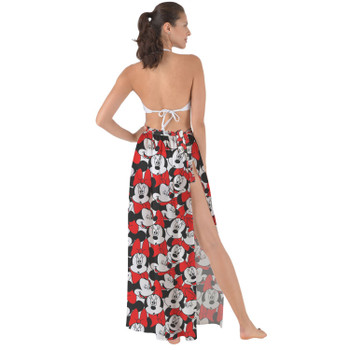 Maxi Sarong Skirt - Many Faces of Minnie Mouse