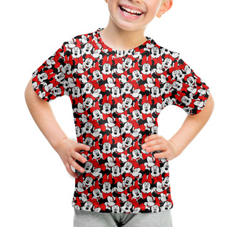 Youth Cotton Blend T-Shirt - Many Faces of Minnie Mouse