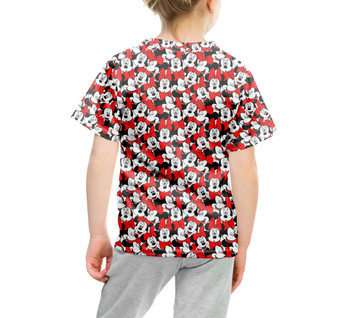 Youth Cotton Blend T-Shirt - Many Faces of Minnie Mouse