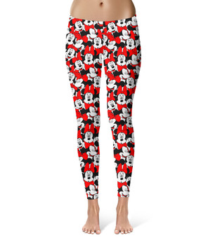 Sport Leggings - Many Faces of Minnie Mouse