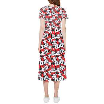 High Low Midi Dress - Many Faces of Minnie Mouse