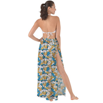 Maxi Sarong Skirt - Many Faces of Donald Duck