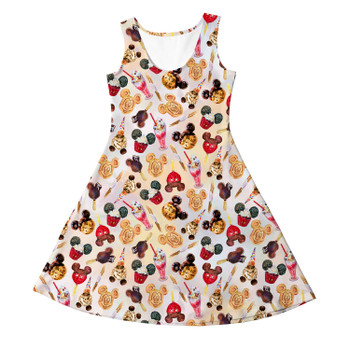 Girls Sleeveless Dress - Mickey Snacks