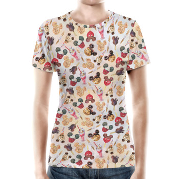 Women's Cotton Blend T-Shirt - Mickey Snacks