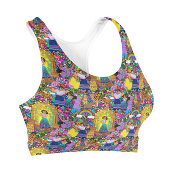 Disney's Lilo & Stitch Angel Cropped Tops Tie Die Sports Bra