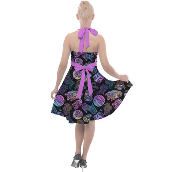 Halter Vintage Style Dress - Star Wars Watercolor Mandalas