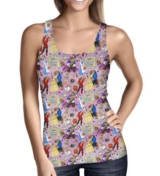 Women's Tank Top - Beauty And The Beast Sketched