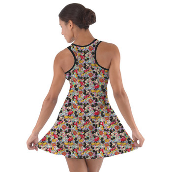 Cotton Racerback Dress - Mickey Mouse Sketched