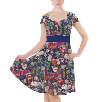 Sweetheart Midi Dress - Wreck It Ralph Sketched