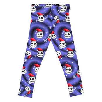 Girls' Leggings - Jack Skellington with Santa Hat