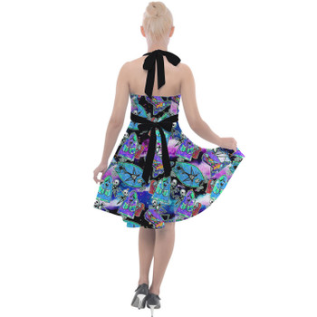 Halter Vintage Style Dress - Jack & Sally Sketched