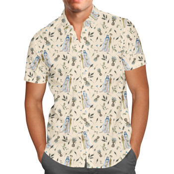 Men's Button Down Short Sleeve Shirt - The Corpse Bride