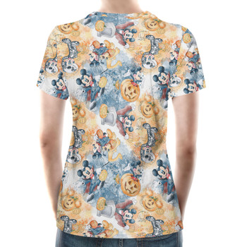 Women's Cotton Blend T-Shirt - Mickey's Halloween Fun