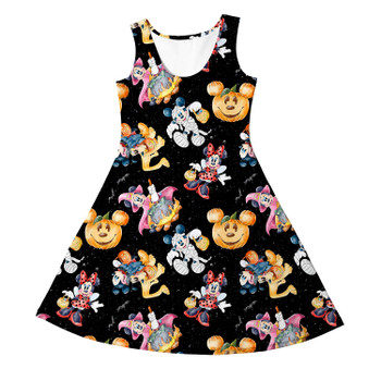 Girls Sleeveless Dress - Mickey & Minnie's Halloween Costumes