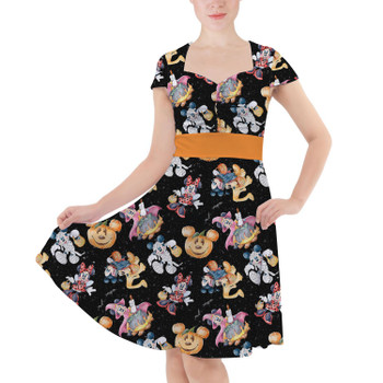 Sweetheart Midi Dress - Mickey & Minnie's Halloween Costumes