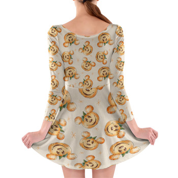 Longsleeve Skater Dress - Happy Mouse Pumpkins