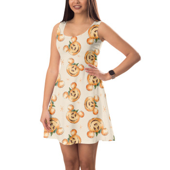 Sleeveless Flared Dress - Happy Mouse Pumpkins