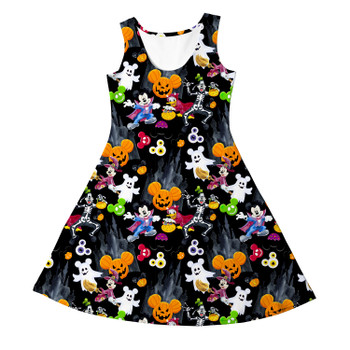 Girls Sleeveless Dress - Mickey & The Gang Trick or Treat