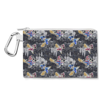 Canvas Zip Pouch - Watercolor Halloween Mickey & Minnie