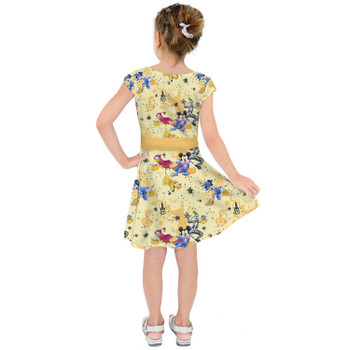 Girls Short Sleeve Skater Dress - Mickey & Friends Boo To You