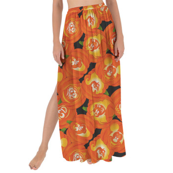 Maxi Sarong Skirt - Disney Carved Pumpkins