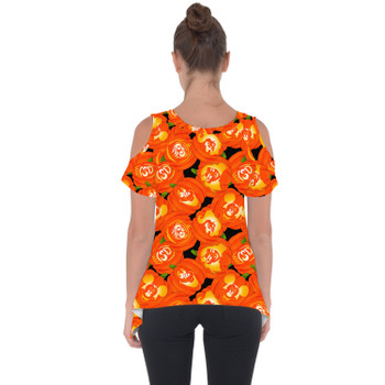 Cold Shoulder Tunic Top - Disney Carved Pumpkins