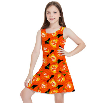 Girls Sleeveless Dress - Disney Carved Pumpkins