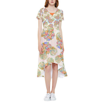 High Low Midi Dress - Floral Pumpkin Mouse Ears