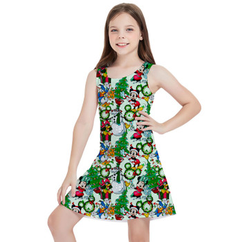 Girls Sleeveless Dress - Mickey & Friends Christmas Decorations