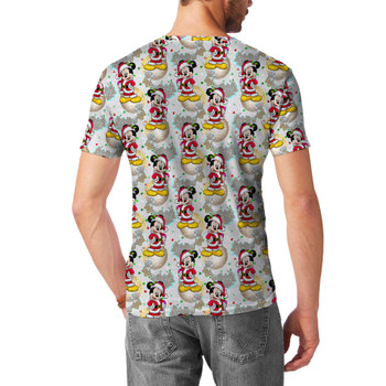 Men's Cotton Blend T-Shirt - Santa Mickey Mouse