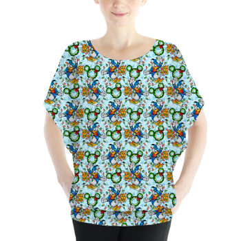 Batwing Chiffon Top - Donald Duck & the Christmas Lights