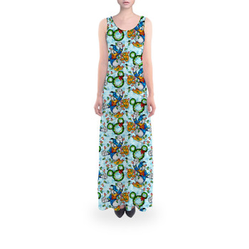 Flared Maxi Dress - Donald Duck & the Christmas Lights