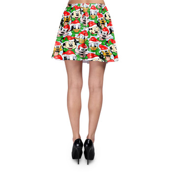 Skater Skirt - Mickey & Friends Santa Hats