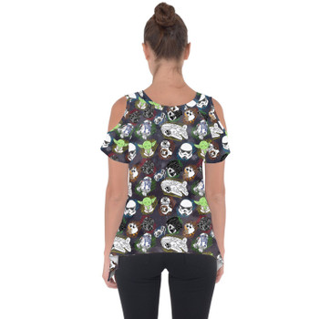 Cold Shoulder Tunic Top - Sketched Star Wars