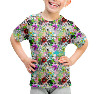 Youth Cotton Blend T-Shirt - Sketched Floral Star Wars