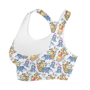 Sports Bra - A Pooh Bear Christmas