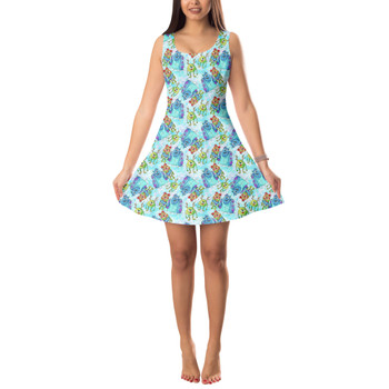 Sleeveless Flared Dress - A Monsters Inc Christmas