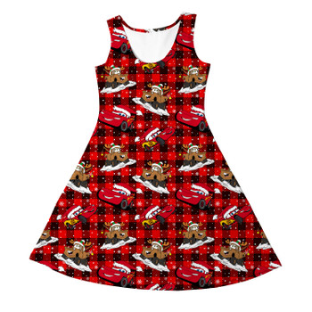 Girls Sleeveless Dress - A Cars Christmas