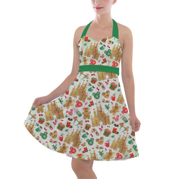 Halter Vintage Style Dress - Cinderella Castle Gingerbread Cookies