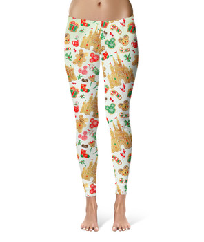 Sport Leggings - Cinderella Castle Gingerbread Cookies