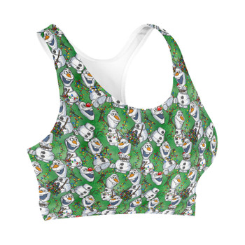 Sports Bra - Sketched Olaf Christmas