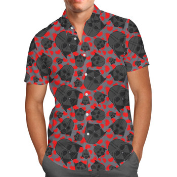 Men's Button Down Short Sleeve Shirt - Vader Valentine